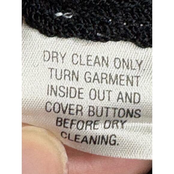 Rare St John Collection Marie Gray 2 pc Knit Suit Jacket Skirt Sz 14 Black Gold - Picture 7 of 13